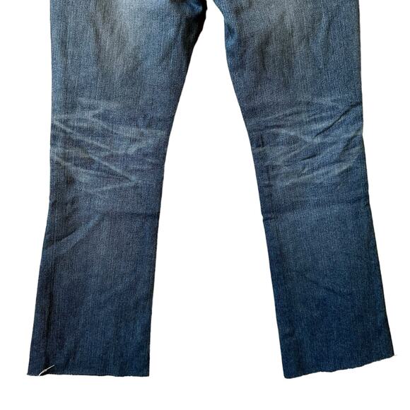 AG Jeans Denim New The Jodi Crop High Rise Slim Flare Crop Jeans Raw Hem 26 USA - Picture 6 of 11